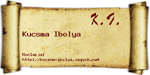 Kucsma Ibolya névjegykártya
